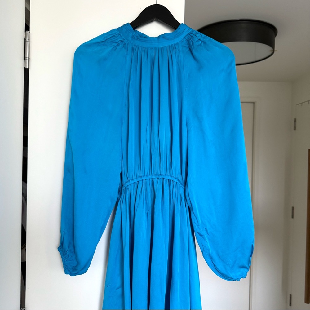 Rhode Mai Gathered Open-Back Crepe Midi Dress. Retail price: $435. XS size. - Picture 13 of 16